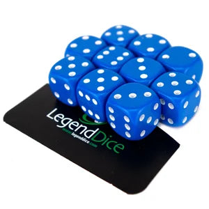 Spot Dice - 14Mm Opaque Blue X10