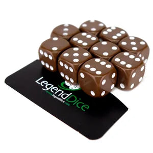 Spot Dice - 14Mm Opaque Brown X10