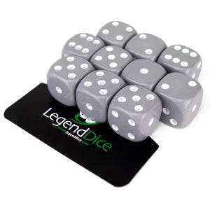 Spot Dice - 14Mm Opaque Grey X10