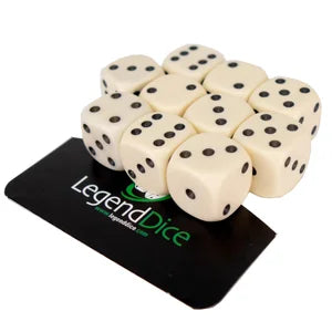 Spot Dice - 14Mm Opaque Ivory X10