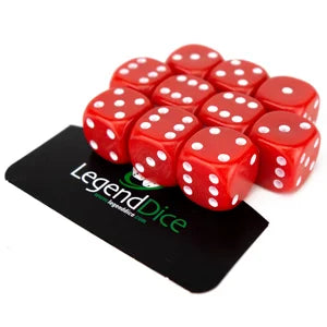 Spot Dice - 14Mm Opaque Red X10