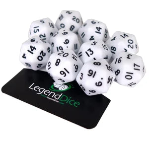 Poly Dice - D20 Opaque - White X10