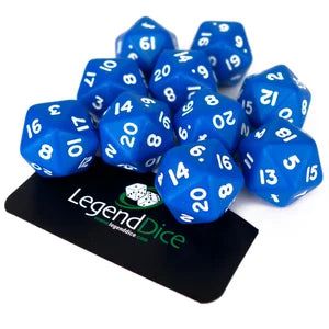 Poly Dice - D20 Opaque - Blue X10